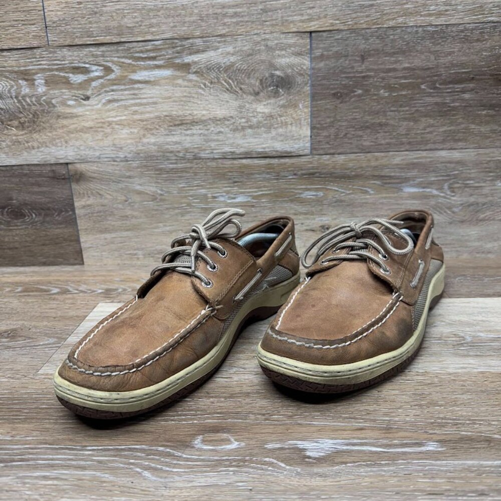 Sperry Billfish Brown Leather 3 Eye Boat Shoe Men's Size 13